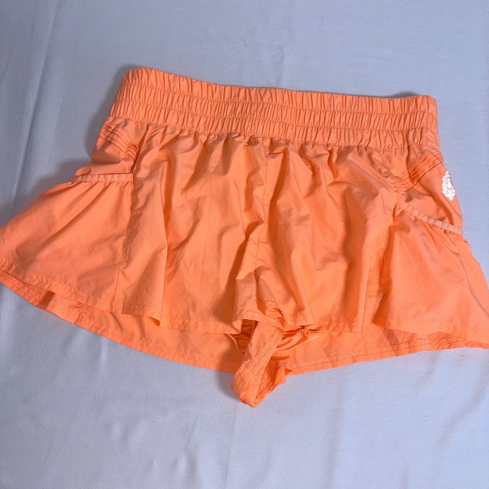 FP Movement The Way Home Shorts XL Orange Excellent High Rise Smocked Athletic